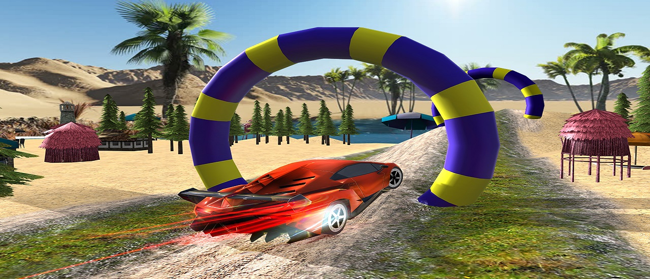 Floating Water Surfer Car Driving : Beach Racing - Tea Games